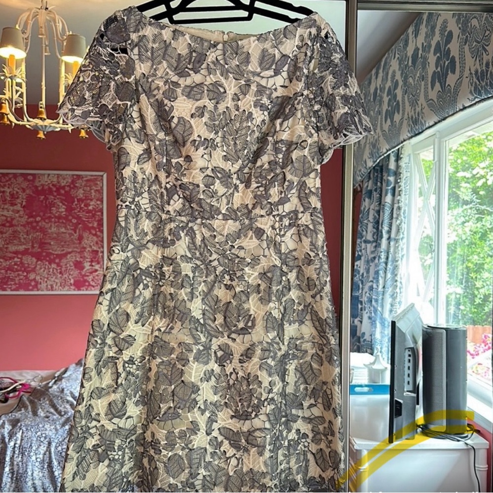 Tory Burch ALine Elegant Floral Lace Dress